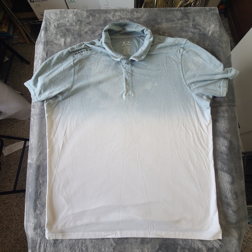 Oakley Golf Polo Shirt Men's XXL Short Sleeve Golf‎ Gradient Ombre  Tailored Fit